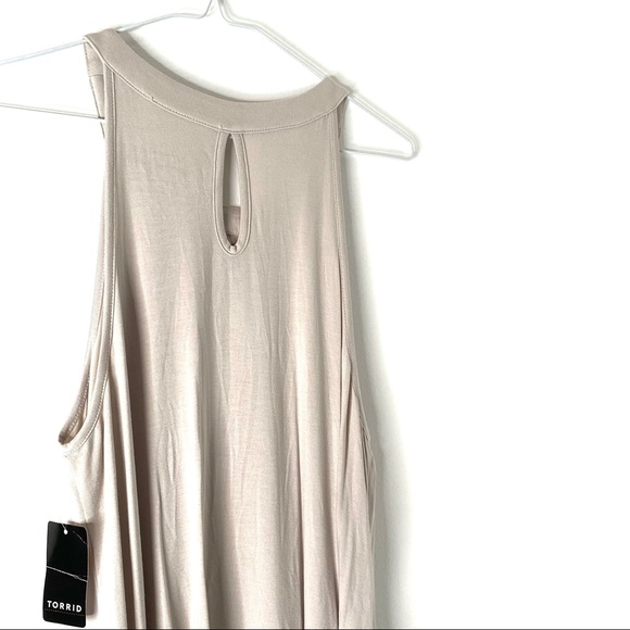 Torrid Grey Embroidered Super Soft Knits Halter Top - Picture 6 of 11